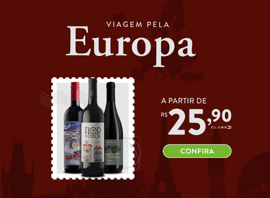 campanha viagem pela europa com vinhos a partir de R$ 25,90 no divvino